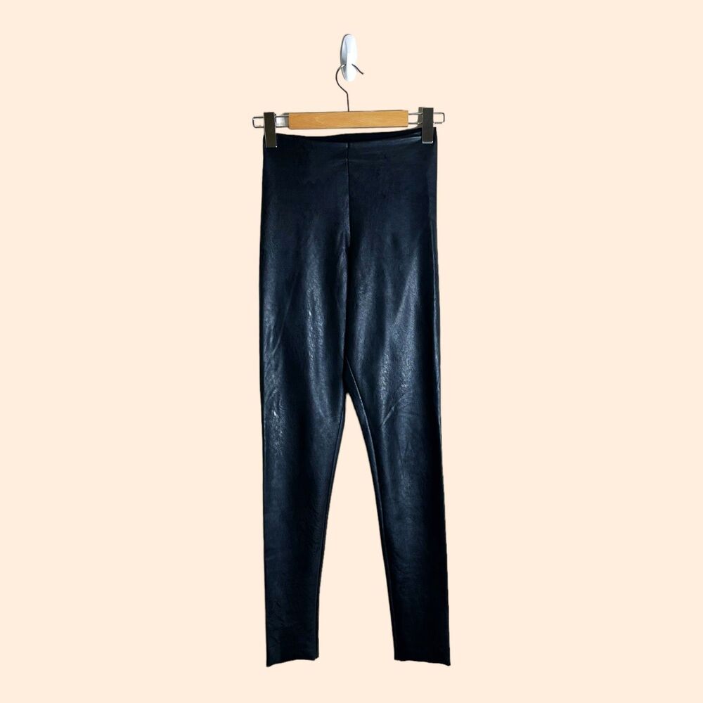 Commando Control Faux Leather Leggings Black